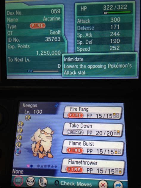 arcanine lv 100 stats